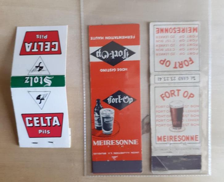 MEIRESONNE - 3 luciferhouders, Verzamelen, Merken en Reclamevoorwerpen, Gebruikt, Gebruiksvoorwerp, Ophalen of Verzenden