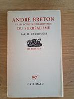 André Breton M. Carrouges nrf 1950 TBE, Livres, Enlèvement ou Envoi, Utilisé, Un auteur