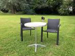 2 ZWARTE TERRASSTOELEN TE KOOP, Ophalen, Gebruikt