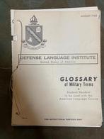 USA - Militair reglement - Glossery of military Terms -1968, Ophalen of Verzenden