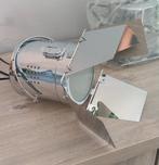 Set van 4 identieke aluminium gepolijste theaterspots NIEUW, Verzenden, Nieuw, Modern, vintage, Metaal