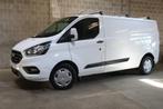 Ford Transit Custom L3 131 PK MT6| Airco| CC| CarPlay, Auto's, Bestelwagens en Lichte vracht, Voorwielaandrijving, Stof, 1995 cc