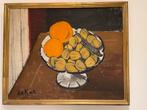Stilleven Anne-Pierre De Kat, “Fruitschaal met walnoten”, Antiek en Kunst, Kunst | Schilderijen | Modern, Ophalen of Verzenden
