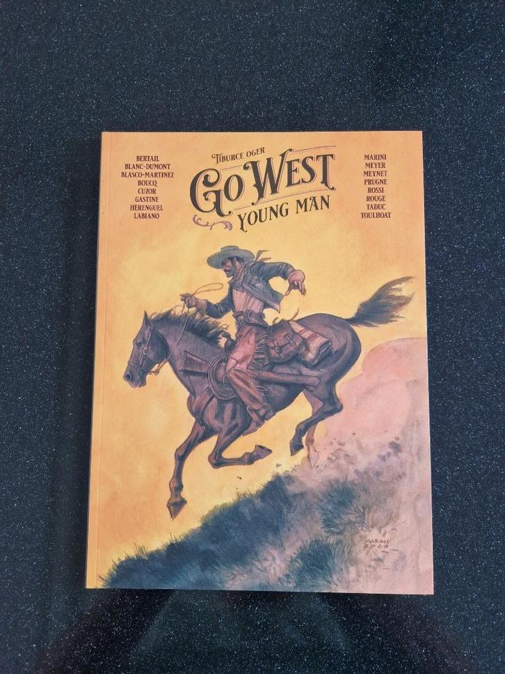 Go West young man. Softcover in nieuwstaat., Boeken, Stripverhalen, Nieuw, Eén stripboek, Ophalen of Verzenden