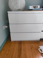 MALM 3 lade kast Ikea wit, Huis en Inrichting, Kasten | Ladekasten, Ophalen, 50 tot 100 cm, Zo goed als nieuw, 3 of 4 laden