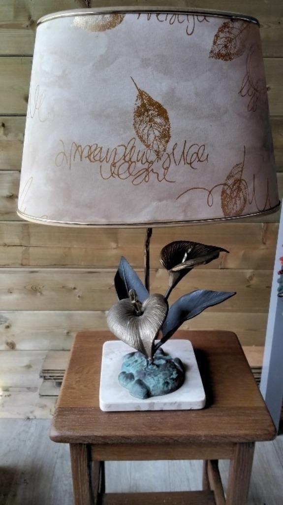 Tafellamp met lampenkap, Huis en Inrichting, Lampen | Tafellampen, Gebruikt, 50 tot 75 cm, Ophalen