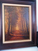 Schilderij Herfst Olie op Doek gesigneerd 60 x 50😍👀💑🤗🎁, Antiek en Kunst, Ophalen of Verzenden