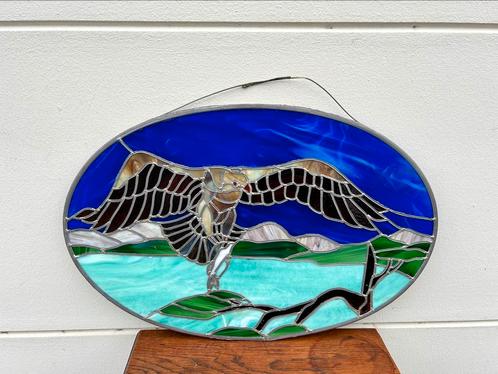 Ovaal Glas in Lood Raam, Huis en Inrichting, Woonaccessoires | Wanddecoraties, Zo goed als nieuw, Ophalen of Verzenden