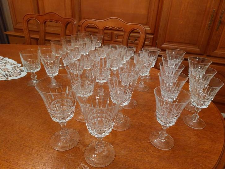 Kristallen glazen cristal d'arques, Collections, Verres & Petits Verres, Utilisé, Autres types, Enlèvement