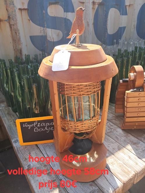 Houten vogelhuis en vogelvoeder, Dieren en Toebehoren, Vogels | Toebehoren, Nieuw, Eten en Drinken, Ophalen