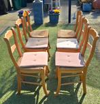 TE KOOP, 6 STOELEN MET 6 ZITKUSSENS, Ophalen, Zo goed als nieuw