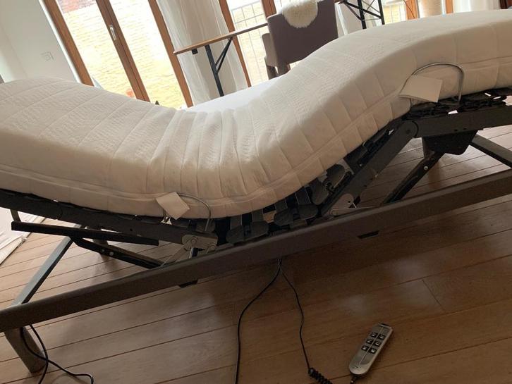 Auping bed 160X200, Huis en Inrichting, Slaapkamer | Bedden, Gebruikt, Tweepersoons, 160 cm, 200 cm, Metaal, Zwart, Verstelbaar