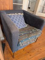 Comfortabele fauteuil - donkerblauw, Huis en Inrichting, Ophalen, Gebruikt