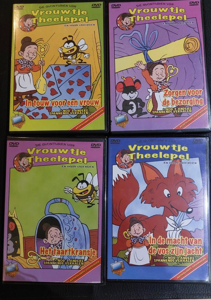 SET: 4 x DVD- Vrouwtje Theelepel  & Haar Vrienden, Cd's en Dvd's, Dvd's | Kinderen en Jeugd, Verzenden