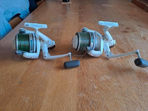 2 Shimano biomaster XT 10000-haspels, Watersport en Boten, Hengelsport | Karpervissen, Zo goed als nieuw, Ophalen of Verzenden