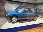 Peugeot 205 GTI bleu New-York 1:18, Hobby en Vrije tijd, Ophalen, Zo goed als nieuw, Solido