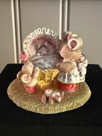 Petite sculpture de petites souris autour d’un berceau, Enlèvement ou Envoi, Comme neuf, Porcelaine