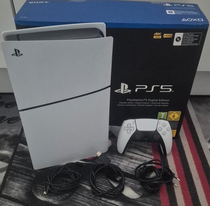 PlayStation 5 Slim digitale editie, Games en Spelcomputers, Spelcomputers | Sony PlayStation 5, Zo goed als nieuw, Playstation 5