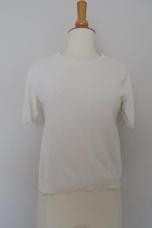 T-shirt ecru Max Mara - S, Kleding | Dames, T-shirts, Gedragen, Maat 36 (S), Wit, Korte mouw, Ophalen of Verzenden
