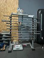 Halterstangen rek, Sport en Fitness, Fitnessmaterialen, Ophalen, Zo goed als nieuw, Halterstangen