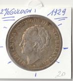 2 I/2 GULDEN 1929 WILHELMINA ZILVER, Ophalen of Verzenden, Zilver