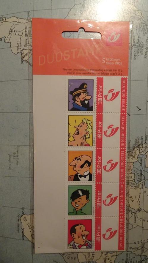 Pochette 5 timbres Prior Tintin - Les Figures, Timbres & Monnaies, Timbres | Europe | Belgique, Non oblitéré, Enlèvement ou Envoi