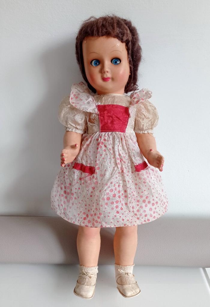 Antieke pop gemaakt van gekookt karton 1940-1960, Verzamelen, Poppen, Pop, Ophalen