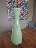 Groene vaas, Moins de 50 cm, Comme neuf, Verre, Vert