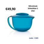 Nieuwe microcook schenkkan van 1 liter tupperware, Huis en Inrichting, Keuken | Tupperware, Ophalen of Verzenden, Nieuw