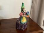Keramiek beeld dame met bloemen Italy, Antiquités & Art, Antiquités | Céramique & Poterie, Enlèvement ou Envoi
