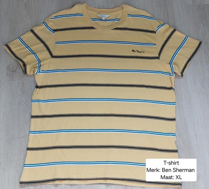 T-shirt heren: Ben Sherman maat XL (NIEUWSTAAT), Vêtements | Hommes, T-shirts, Neuf, Taille 56/58 (XL), Jaune, Enlèvement ou Envoi