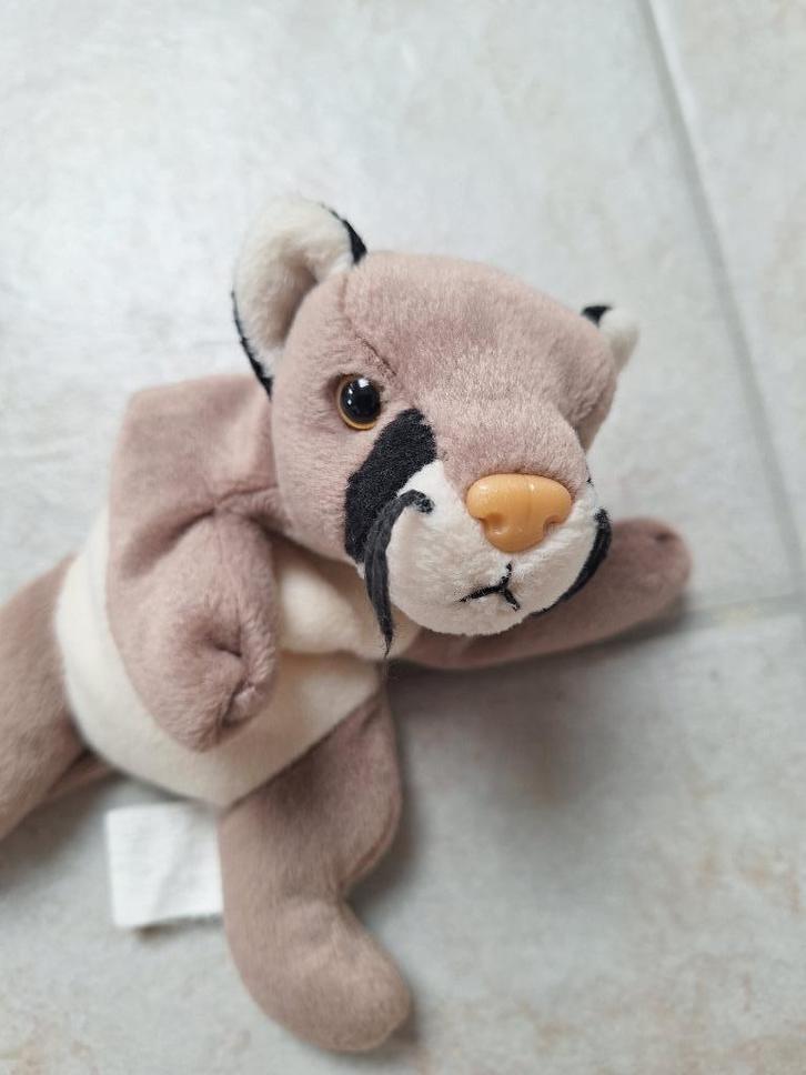 Ty beanie baby Canyon the cougar 1998 rare, Kinderen en Baby's, Speelgoed | Knuffels en Pluche, Gebruikt, Overige typen, Ophalen of Verzenden