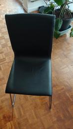 6 Eetkamer stoelen (Volfgang,Ikea) + houten tafel te koop, Huis en Inrichting, Ophalen, Kunststof, Gebruikt, Zwart