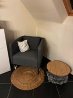 Grijze stoel met tafel, Enlèvement, Comme neuf