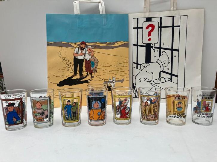 Verres Tintin Amora 1994, Collections, Personnages de BD, Comme neuf, Tintin, Enlèvement
