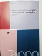 Kwantitatieve beleidsmethoden - 2 handboeken, Boeken, Nieuw, Hoger Onderwijs, Acco, Ophalen