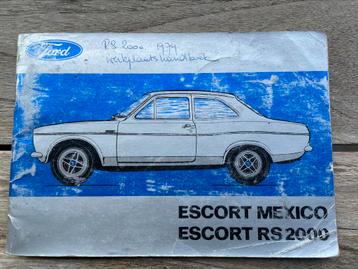 Ford Escort RS2000 et Mexique, Autos : Divers, Modes d'emploi & Notices d'utilisation, Envoi