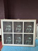 Boeddha schilderij met Teak kader 1.20m - 1.50 -, Antiek en Kunst, Ophalen