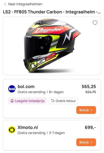 Thunder Carbon - Integraalhelm L beschikbaar voor biedingen