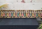 Balinees vintage houtsnijwerk.handpainted.afm145cm op 28 cm, Antiek en Kunst, Ophalen