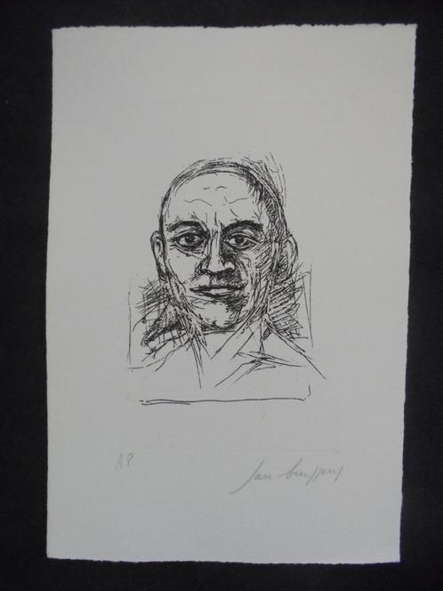 Jan Burssens  1925 - 2002   Ets   Portret, Antiquités & Art, Art | Eaux-fortes & Gravures, Envoi