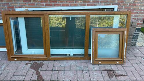 PVC ramen, Doe-het-zelf en Bouw, Raamkozijnen en Schuifdeuren, Gebruikt, Raamkozijn, Kunststof, Inclusief glas, Ophalen