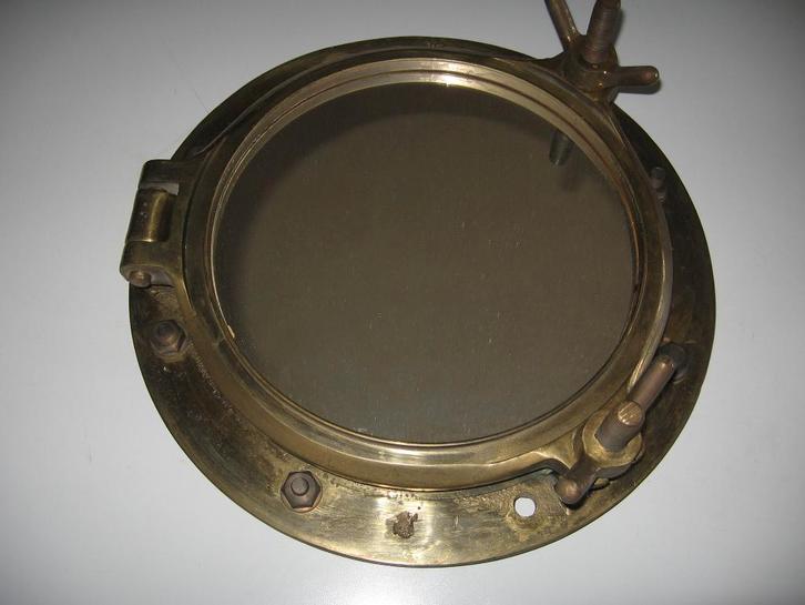 Bootraam, schipraam, volledig koper met spiegel., Antiek en Kunst, Antiek | Brons en Koper, Koper, Ophalen of Verzenden