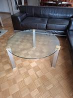 Glazen salontafel, Ophalen, 50 tot 100 cm, Rond, 50 tot 100 cm