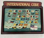 Hand-Painted International Code of Flag Vlag Signals - 1890, Ophalen of Verzenden