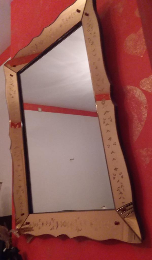 Grand Miroir MURANO ITALIE, Antiek en Kunst, Antiek | Spiegels, 50 tot 100 cm, Minder dan 100 cm, Rechthoekig, Ophalen