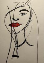 Esquisse encre de Chine, Antiek en Kunst, Kunst | Tekeningen en Fotografie, Ophalen of Verzenden