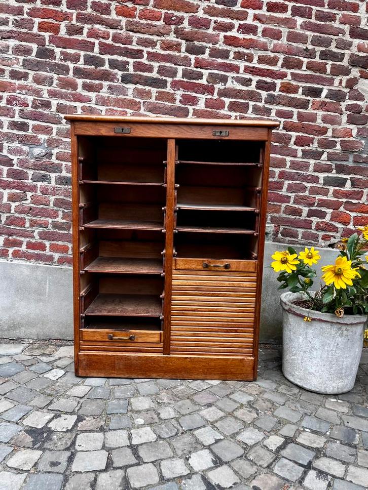 Antieke dubbele rolkast, Antiek en Kunst, Antiek | Meubels | Kasten, Ophalen