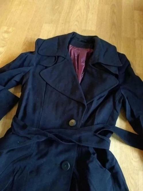 Vintage winter mantel, Kleding | Dames, Jassen | Winter, Maat 38/40 (M), Blauw, Verzenden