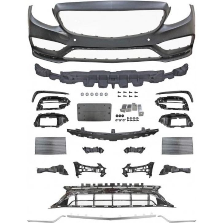 PARE CHOCS LOOK C63 AMG MERCEDES CLASSE C W205 FACELIFT (18-, Auto diversen, Tuning en Styling, Ophalen of Verzenden